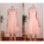A-Line Straps Short Pink Tulle Prom Evening Formal Dresses ED011456