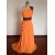 A-Line One-Shoulder Beaded Long Chiffon Prom Evening Formal Dresses ED011497