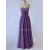 A-Line Sweetheart Beaded Long Purple Chiffon Prom Evening Formal Dresses ED011524