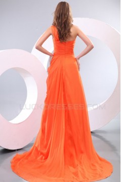 One-Shoulder Long Chiffon Prom Evening Formal Party Dresses ED010160