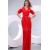 Long Red Short Sleeve Chiffon Prom Evening Formal Party Dresses ED010161