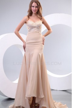 Trumpet/Mermaid Sweetheart Beaded Lace and Chiffon Long Prom Evening Formal Party Dresses ED010162