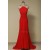 Elegant Beaded Long Red Chiffon Prom Evening Formal Dresses ED011644