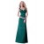 Long Green Satin Prom Evening Bridesmaid Dresses ED011646