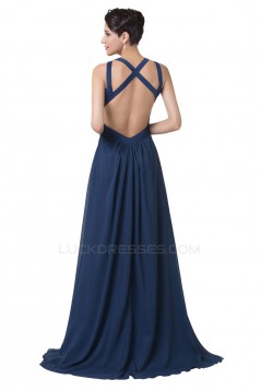 A-Line Split-Front Long Chiffon Prom Evening Formal Dresses ED011652