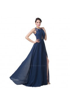 A-Line Split-Front Long Chiffon Prom Evening Formal Dresses ED011652