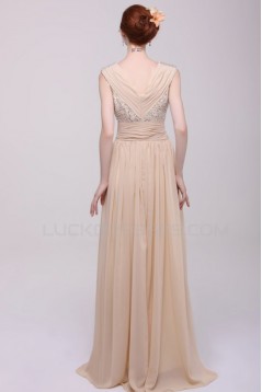 Beaded Long Chiffon Prom Evening Formal Party Dresses ED010195