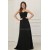 A-Line Sweetheart Long Black Chiffon Prom Evening Formal Party Dresses ED010202
