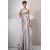 Long Silver Beaded One-Shoulder Prom Evening Formal Party Dresses ED010205