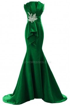 Trumpet/Mermaid Strapless Long Green Prom Evening Formal Party Dresses ED010214