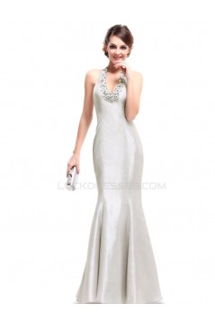 Trumpet/Mermaid Halter Beaded Long Prom Evening Formal Party Dresses ED010217