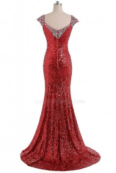 Trumpet/Mermaid Beaded Sequin Long Prom Evening Formal Party Dresses ED010227