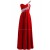 One-Shoulder Long Red Chiffon Prom Evening Formal Party Dresses ED010235