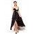Black White Sweetheart Long Chiffon Prom Evening Formal Party Dresses ED010237