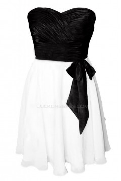 Black White Sweetheart Short Prom Evening Formal Party Dresses ED010245