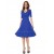 A-Line Short Sleeve Blue Prom Evening Formal Party Dresses ED010255