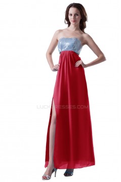Strapless Long Sequin Chiffon Prom Evening Formal Party Dresses ED010273