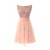 Beaded Short Pink Chiffon Prom Evening Formal Party Dresses ED010283