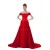 Long Red Off-The-Shoulder Prom Evening Formal Party Dresses ED010292