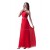 A-Line One-Shoulder Long Red Beaded Chiffon Prom Evening Formal Party Dresses ED010310
