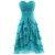 A-Line Sweetheart Short Blue Chiffon Prom Evening Formal Party Dresses ED010318