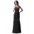 Halter Beaded Long Black Prom Evening Formal Party Dresses ED010322