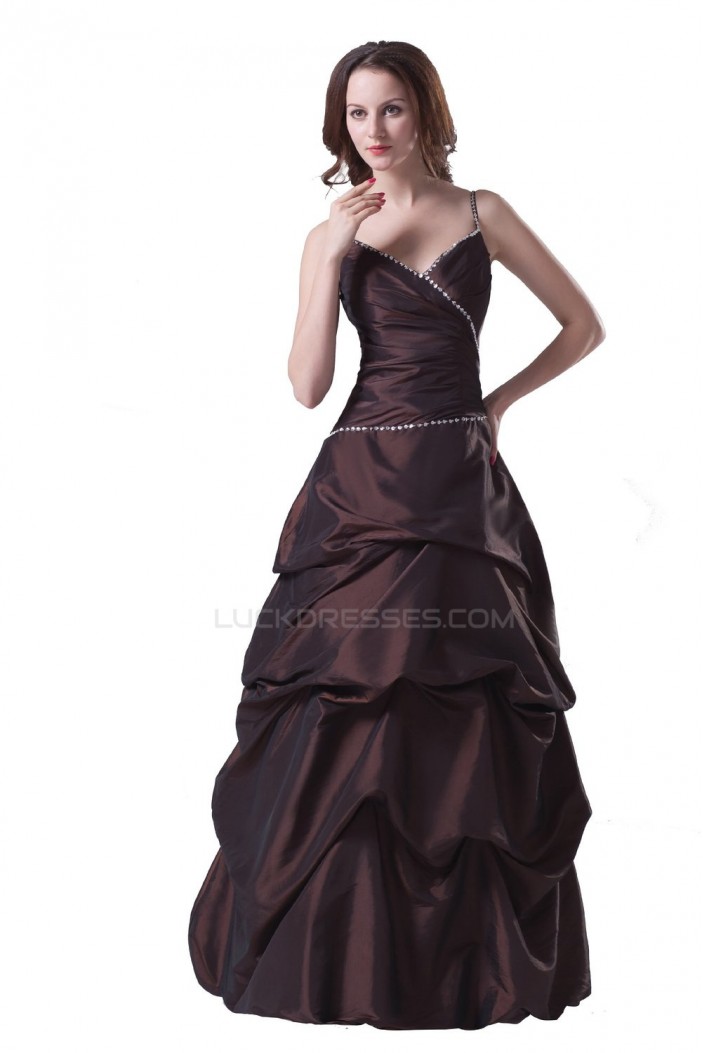 Ball Gown Spaghetti Strap Long Prom Evening Formal Party Dresses ED010339