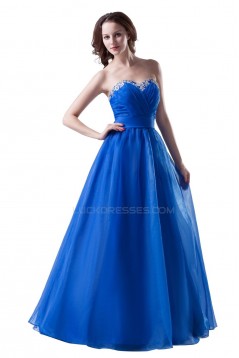 A-Line Sweetheart Long Blue Prom Evening Formal Party Dresses ED010386