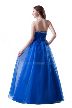 A-Line Sweetheart Long Blue Prom Evening Formal Party Dresses ED010386