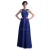 A-Line Long Blue Beaded Chiffon Prom Evening Formal Party Dresses ED010388