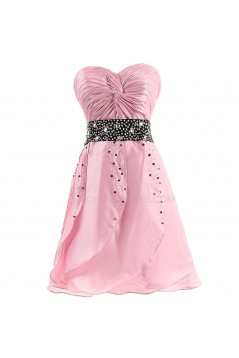 A-Line Sweetheart Beaded Short Pink Prom Evening Formal Party Dresses ED010391