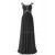 Sheath/Column Beaded Long Black Chiffon Prom Evening Formal Party Dresses ED010411
