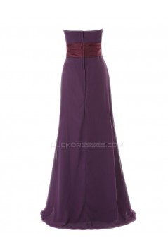 A-Line Sweetheart Long Red Chiffon Prom Evening Formal Party Dresses ED010424