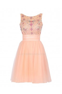 A-Line Beaded Short Prom Evening Formal Party Dresses ED010470