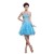 A-Line Strapless Beaded Short Blue Prom Evening Formal Party Dresses ED010476