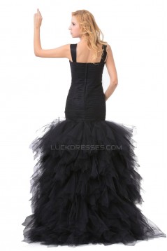 Trumpet/Mermaid Long Black Prom Evening Formal Party Dresses ED010510