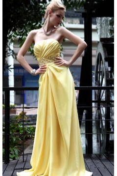Strapless Long Chiffon Prom Evening Formal Party Dresses ED010512