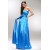 A-Line Strapless Long Blue Prom Evening Formal Party Dresses ED010534