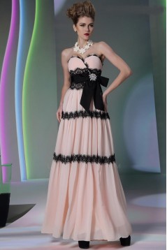 A-Line Sweetheart Long Chiffon and Lace Prom Evening Formal Party Dresses ED010541