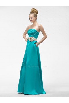 A-Line Strapless Long Prom Evening Formal Party Dresses ED010546