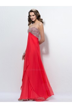 Empire Sweetheart Beaded Long Chiffon Prom Evening Formal Party Dresses/Maternity Evening Dresses ED010565