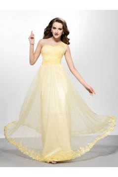 A-Line One-Shoulder Long Prom Evening Formal Party Dresses ED010579