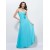 A-Line Sweetheart Long Blue Chiffon Prom Evening Formal Party Dresses ED010591