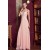 Empire Halter Beaded Long Pink Chiffon Prom Evening Formal Party Dresses ED010612
