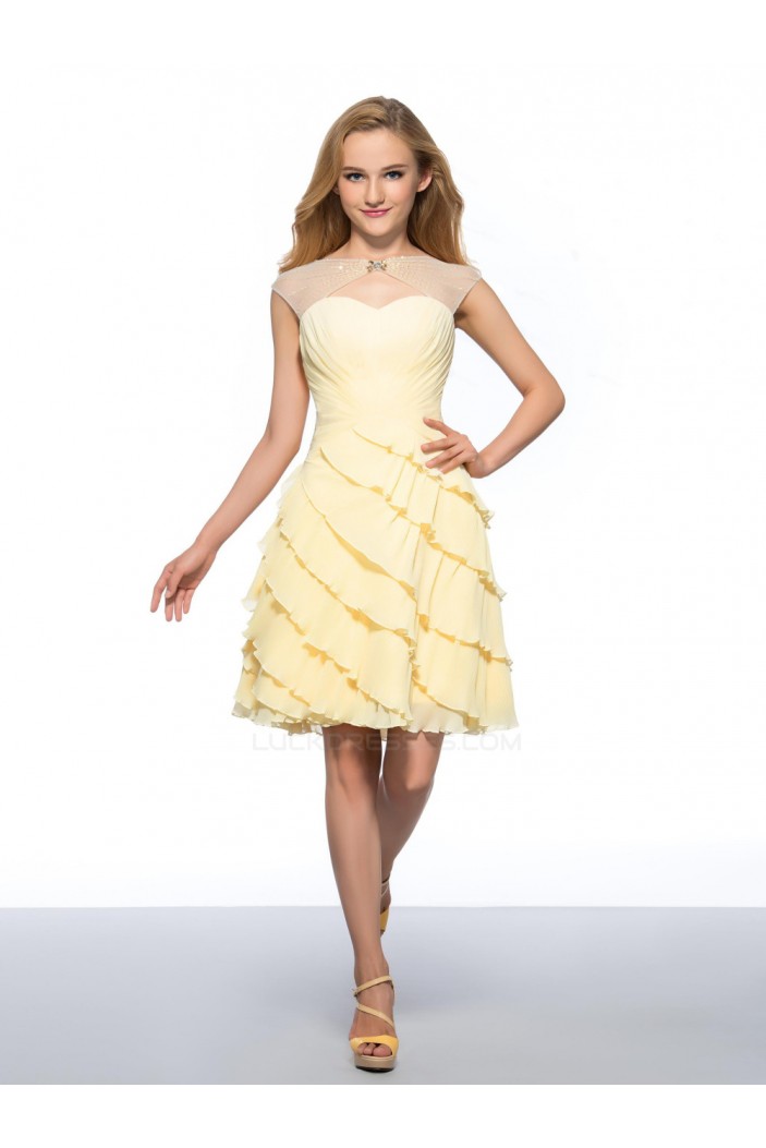 A-Line Short Bateau Beaded Prom Evening Cocktail Homecoming Party Dresses ED010636