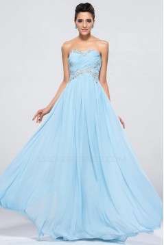A-Line Sweetheart Beaded Long Chiffon Prom Evening Formal Party Dresses ED010653