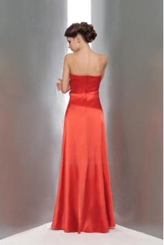A-Line Strapless Beaded Long Red Prom Evening Formal Party Dresses ED010656