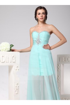 High Low Sweetheart Beaded Short Chiffon Prom Evening Formal Party Dresses ED010702
