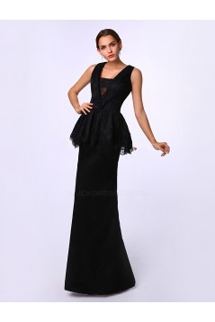 Elegant Long Black Lace Prom Evening Formal Party Dresses ED010716