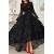Vinatge Long Sleeve Asymmetrical Black Lace Evening Dress ED010725